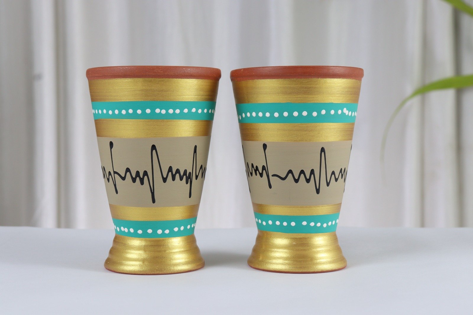 Handcrafted Earthly Impressions Drinking Glasses